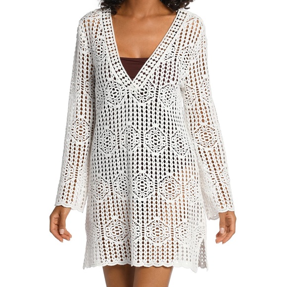 La Blanca Other - NWT La Blanca Waverly Crochet Swim Cover Up Tunic